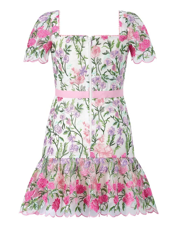 Clara embroidered mini dress - Image 3